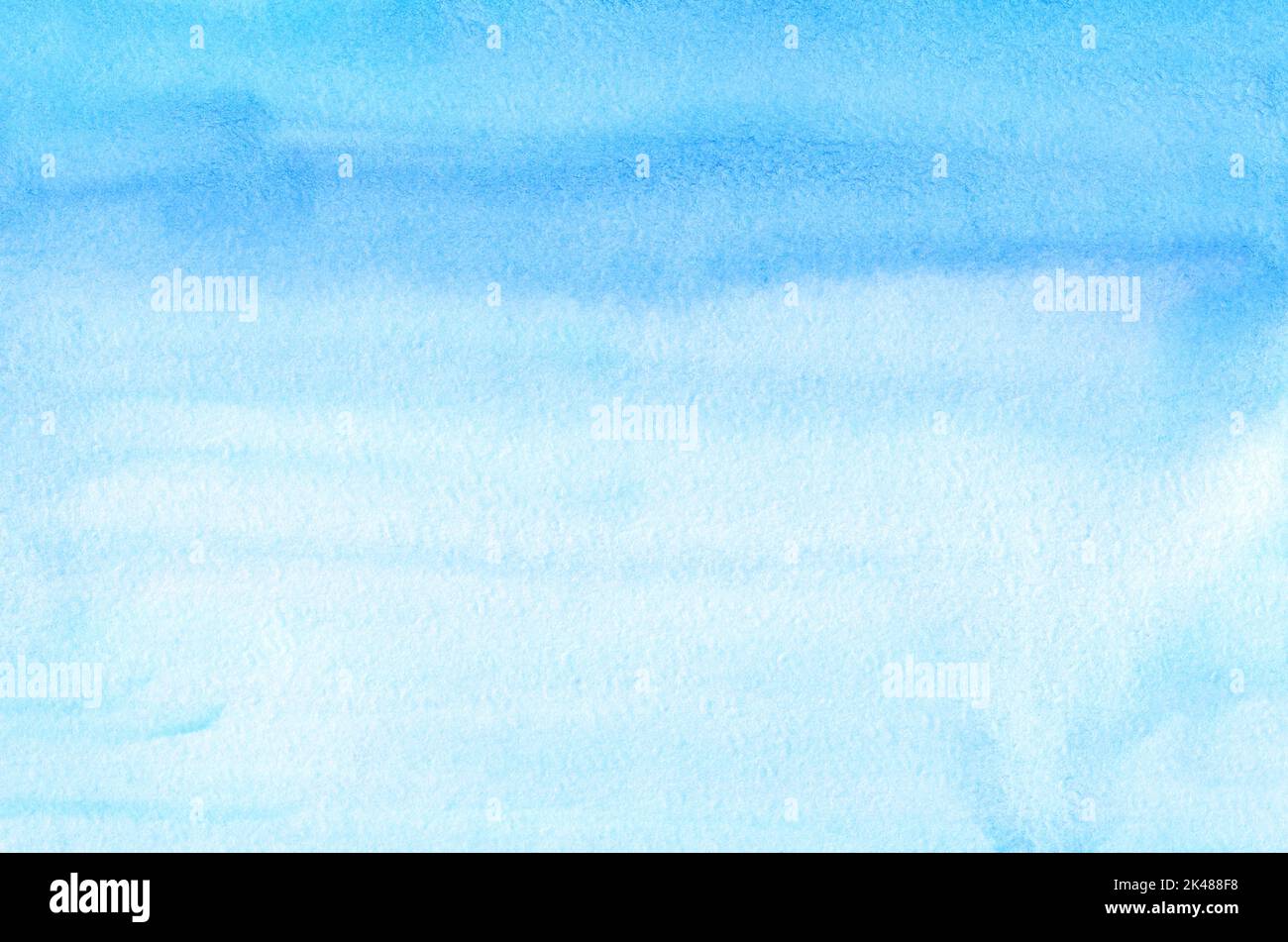 Aquarell hellblau Verlauf Hintergrundstruktur. Aquarelle abstrakt hell Himmel blau ombre Hintergrund. Aquarell horizontal trendige Vorlage. Strukturiert Stockfoto