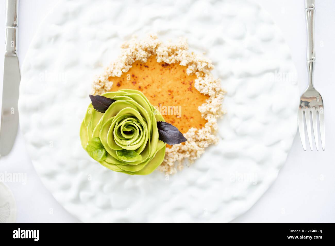Wunderschönes Haute Cuisine Gericht Stockfoto