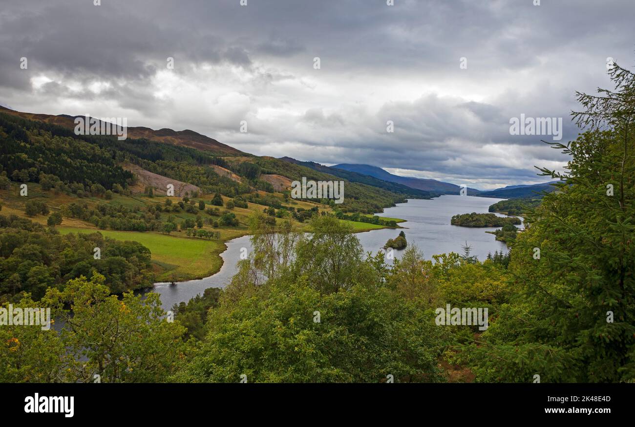 Queen's View Scenic View, Perh and Kinross, Perthshire, Schottland, Großbritannien Stockfoto