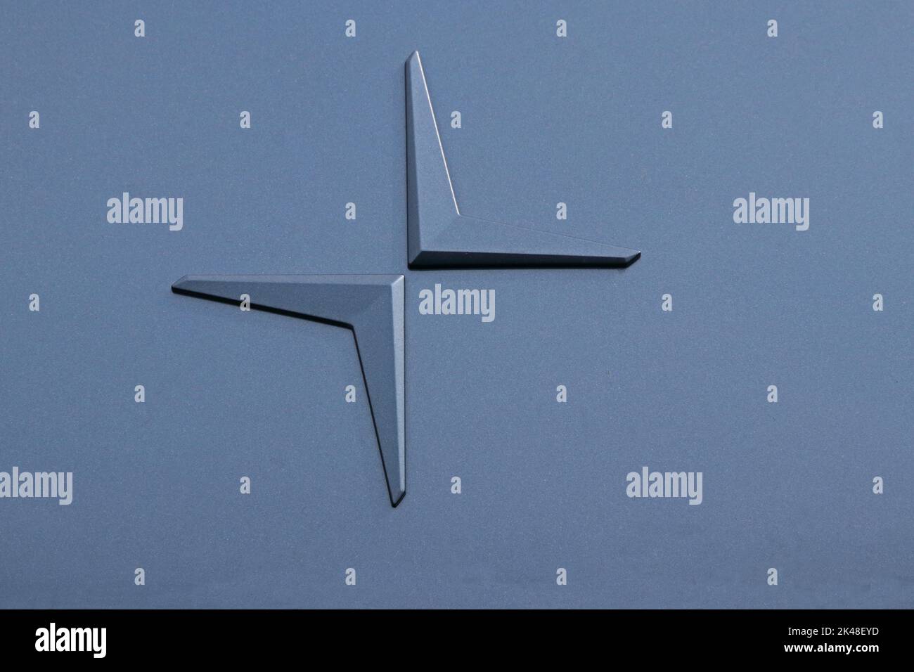 Polestar Auto Abzeichen auf Polestar 2 Elektroauto Stockfoto