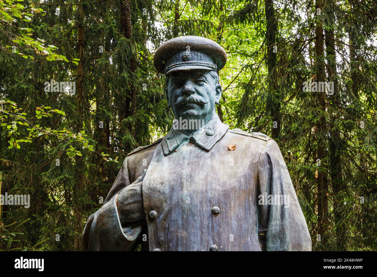 Denkmal Stalins, des sowjetischen politischen Führers. Druskininkai, Litauen, 12. September 2022 Stockfoto