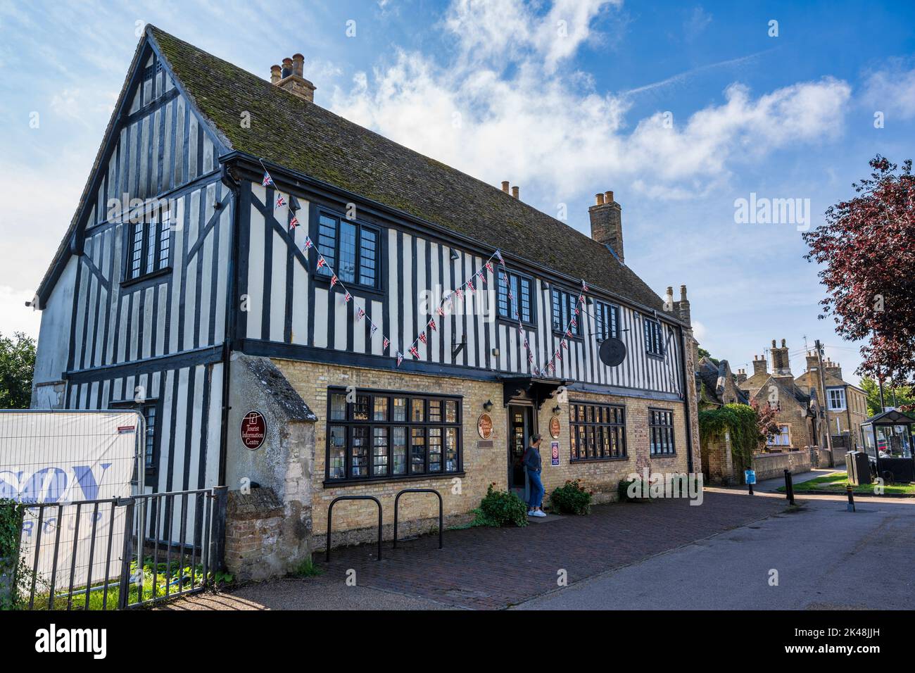 Oliver Cromwell’s House (derzeit das Touristeninformationszentrum) an der St Mary’s Street in Ely, Cambridgeshire, England, Großbritannien Stockfoto