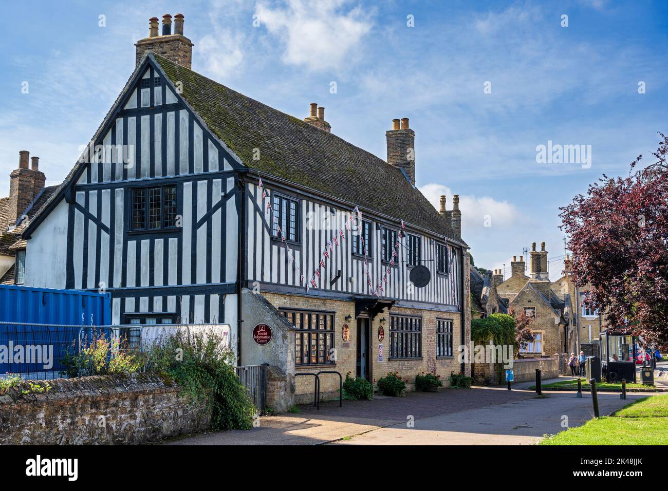Oliver Cromwell’s House (derzeit das Touristeninformationszentrum) an der St Mary’s Street in Ely, Cambridgeshire, England, Großbritannien Stockfoto