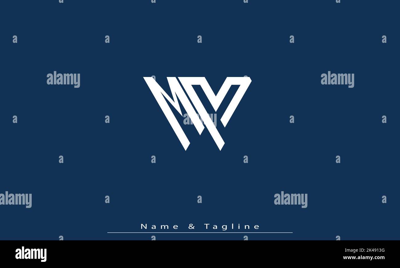 Alphabet Buchstaben Initialen Monogramm Logo MM Stock Vektor