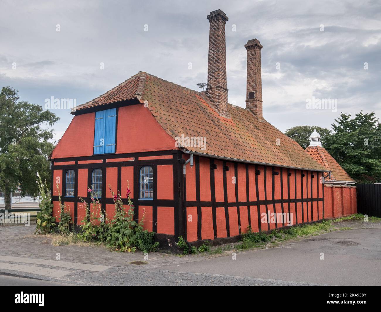 Havnesmedjen - alte Werkstatt im Hafen in Rønne, Bornholm Stockfoto