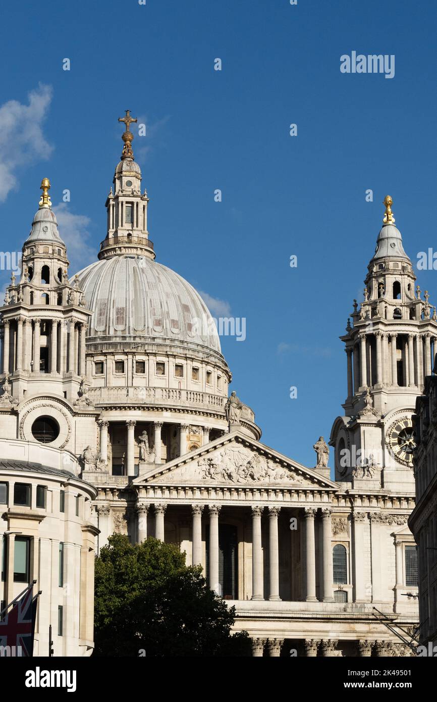 Die St. Paul's Cathedral ist eine anglikanische Kathedrale in London und Sitz des Bischofs von London, der Stadt london Stockfoto