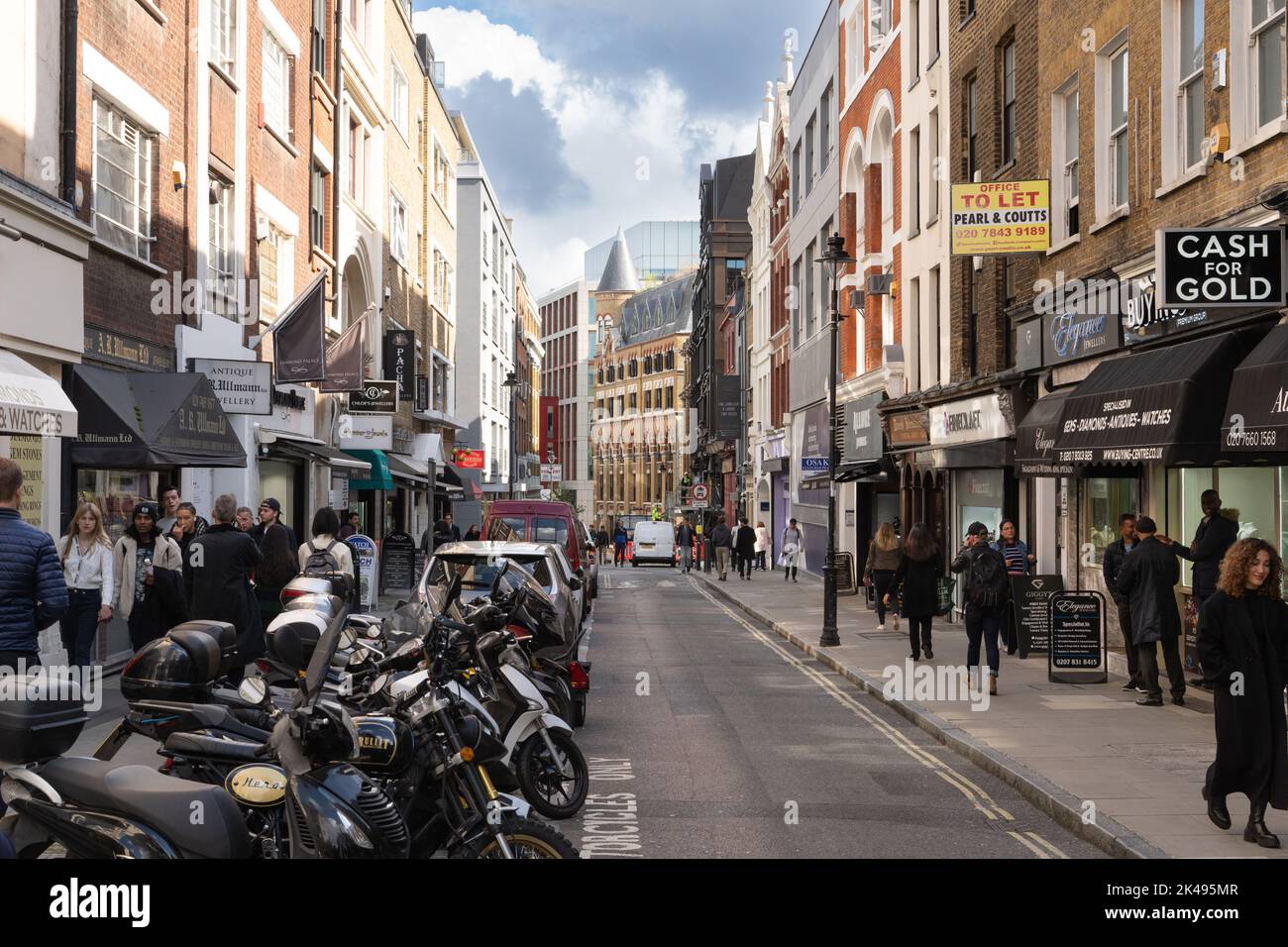 Hatton Garden Stockfoto
