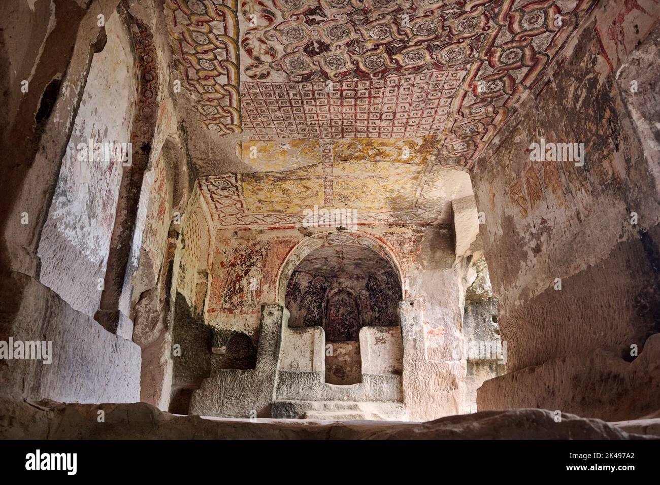 Aziz Stephanos Kirche im Keslik Kloster, Kappadokien, Anatolien, Türkei Stockfoto