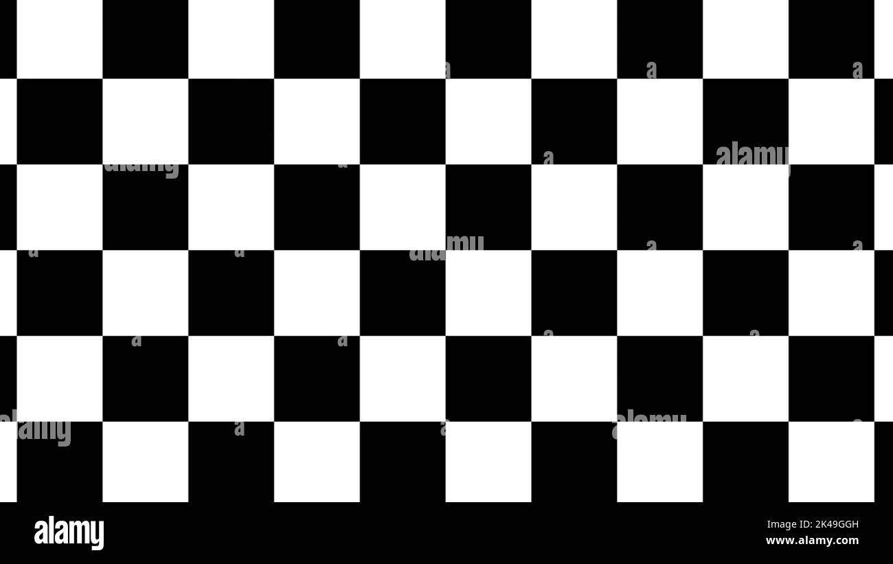 Hypnotischer schwarz-weißer Hintergrund. Geometrische Formen. Abstrakte, nahtlose Loop-Animation von Quadraten. Hypnotische Bildvisualisierung. Optische Täuschung. Hochwertige Fotos Stockfoto