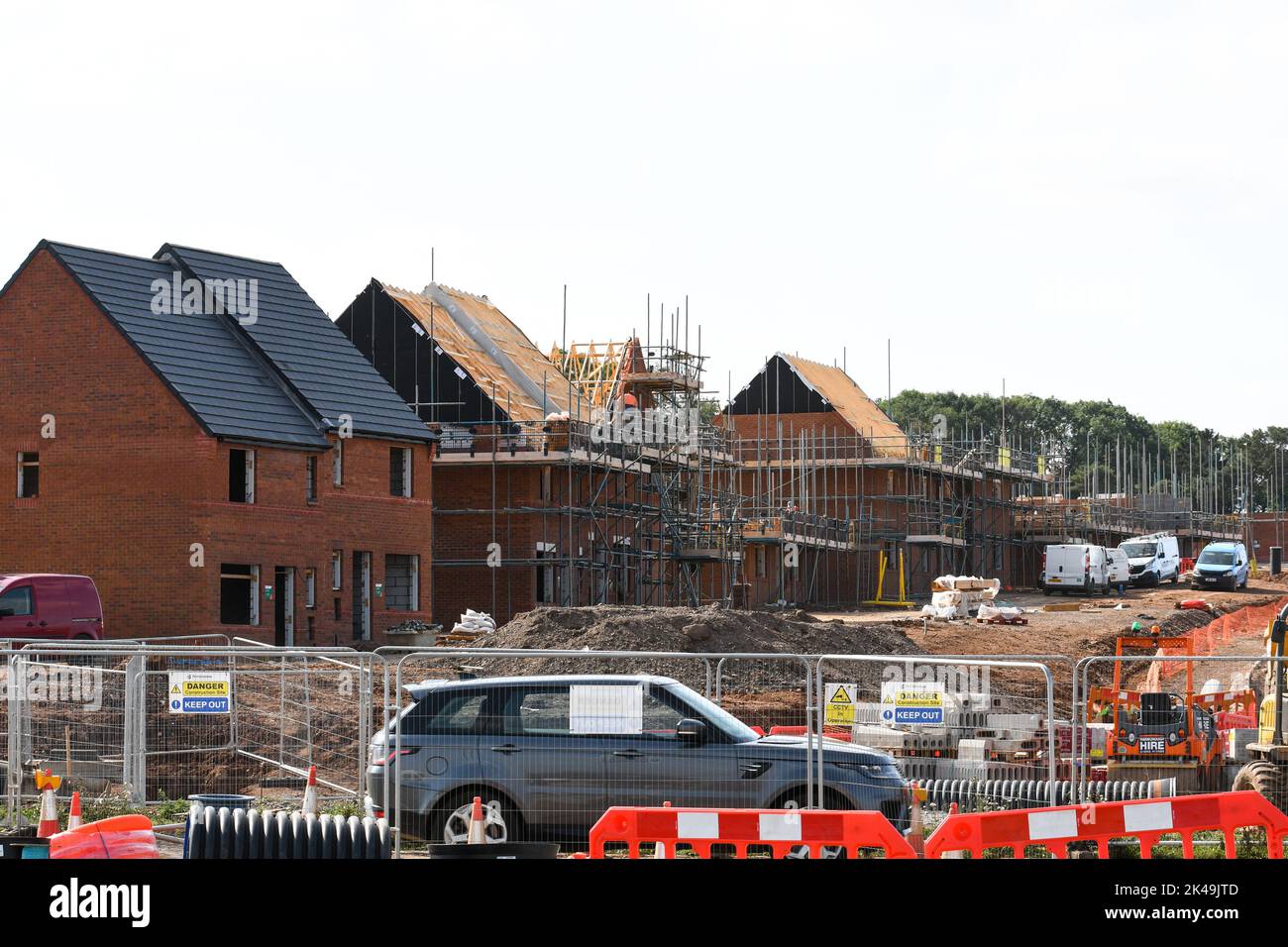 Im Garendon Park loughborough leicestershire werden neue Häuser gebaut Stockfoto