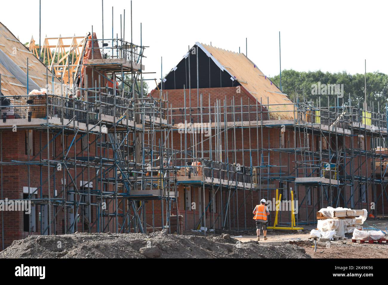 Im Garendon Park loughborough leicestershire werden neue Häuser gebaut Stockfoto