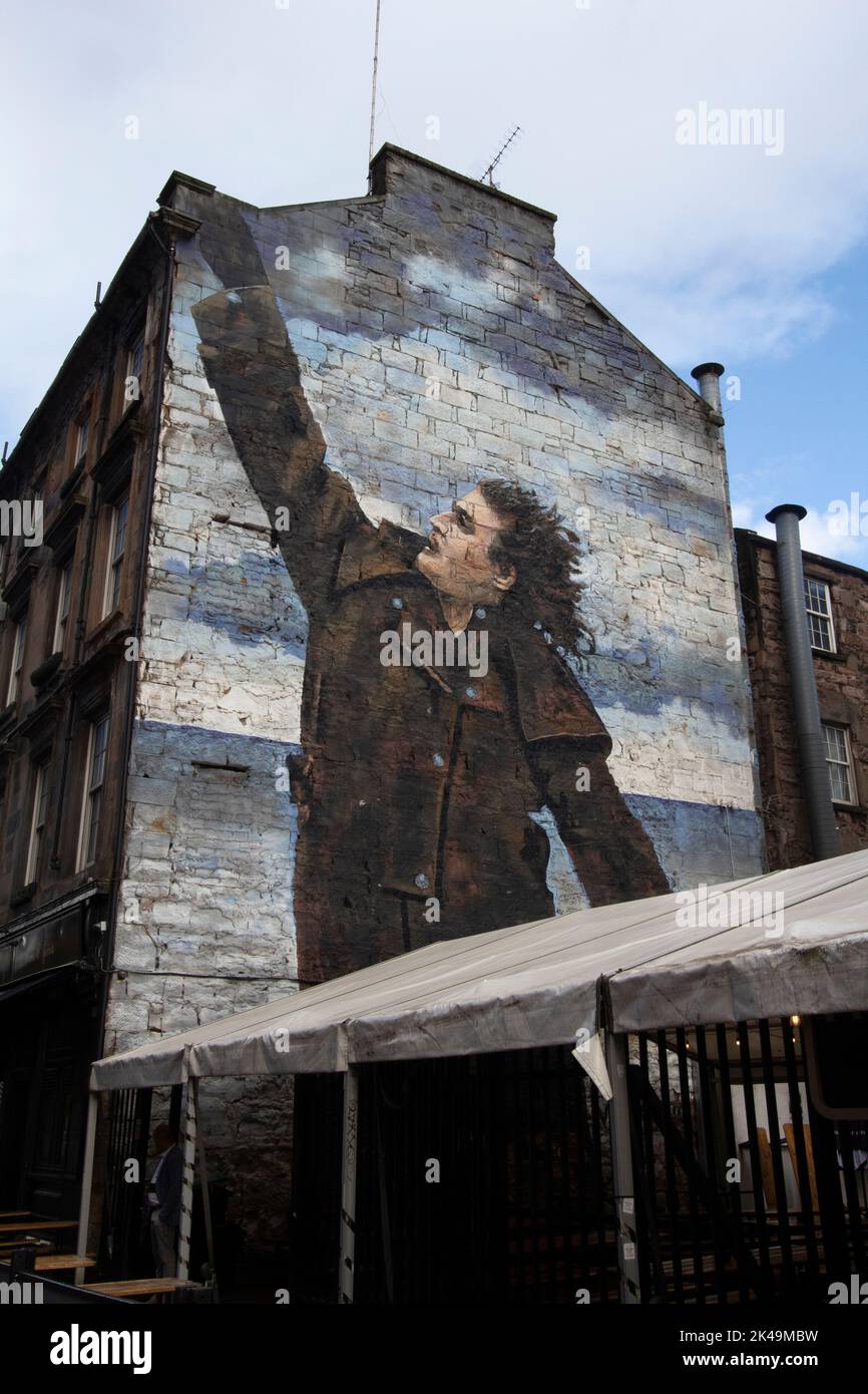 Billy Connolly Wandgemälde von Rogue-One an einer ganzen Wand in der Dixon Street, Glasgow, Schottland, Großbritannien Stockfoto