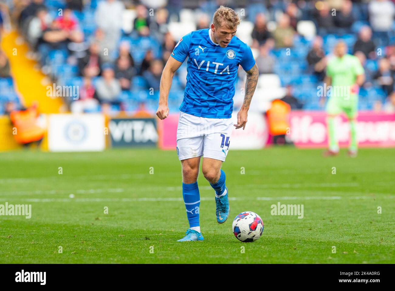 Stockport, Großbritannien. 1.. Oktober 2022during das Spiel der Sky Bet League 2 zwischen Stockport County und Walsall im Edgelie Park Stadium, Stockport, am Samstag, den 1.. Oktober 2022. (Kredit: Mike Morese | MI News) Kredit: MI News & Sport /Alamy Live News Stockfoto