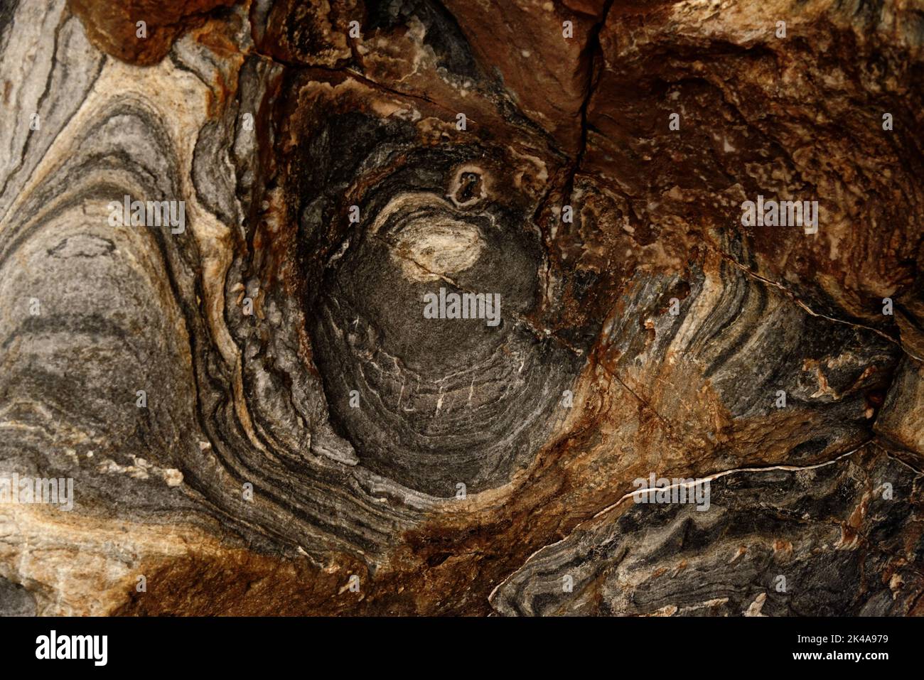 Wildsteinstruktur aus verwittertem Gestein Stockfoto