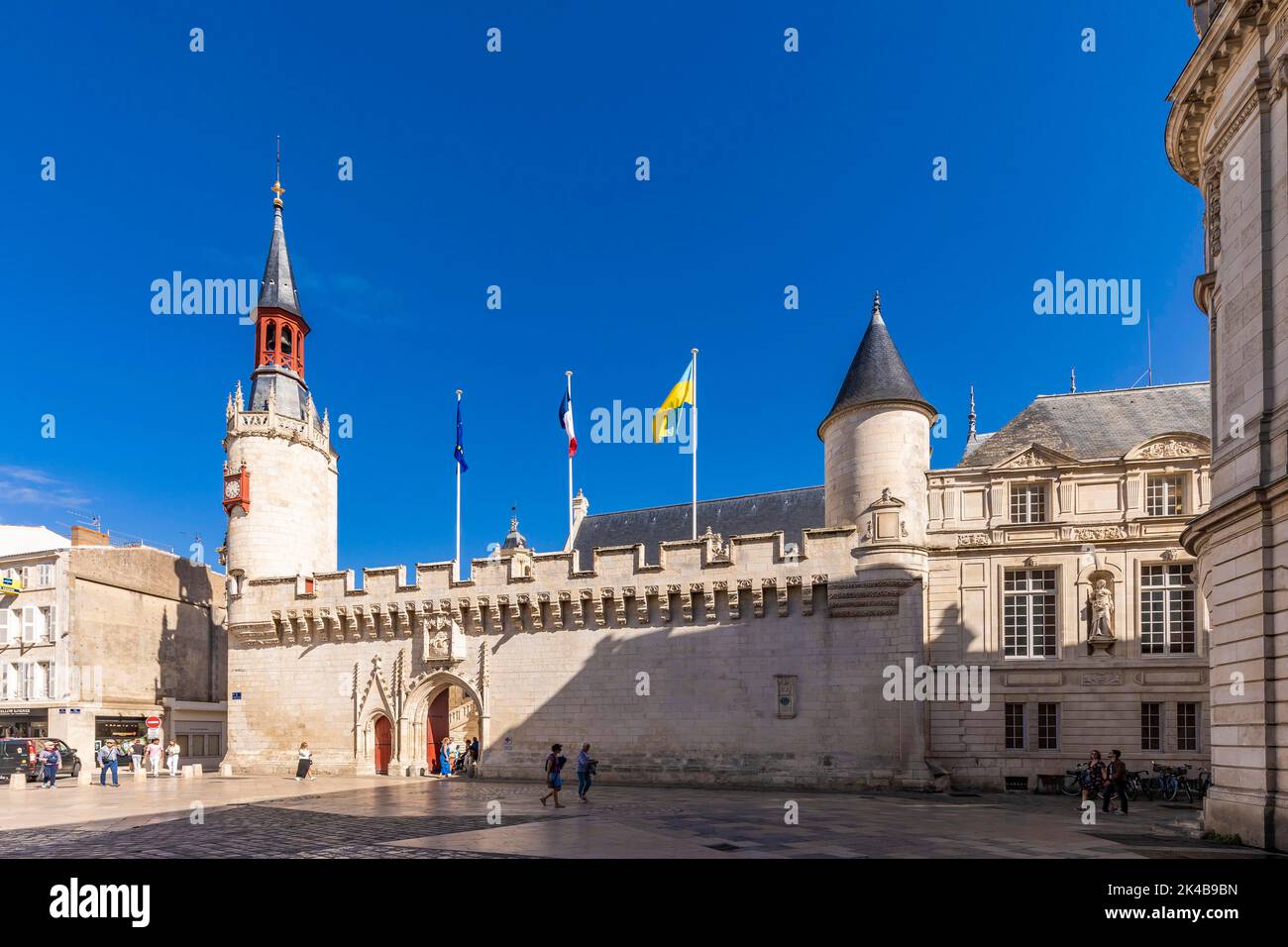 Historisches Rathaus in der Altstadt, Hotel de Ville, La Rochelle, Atlantikküste, Aquitanien, Neue Aquitaine, Frankreich Stockfoto