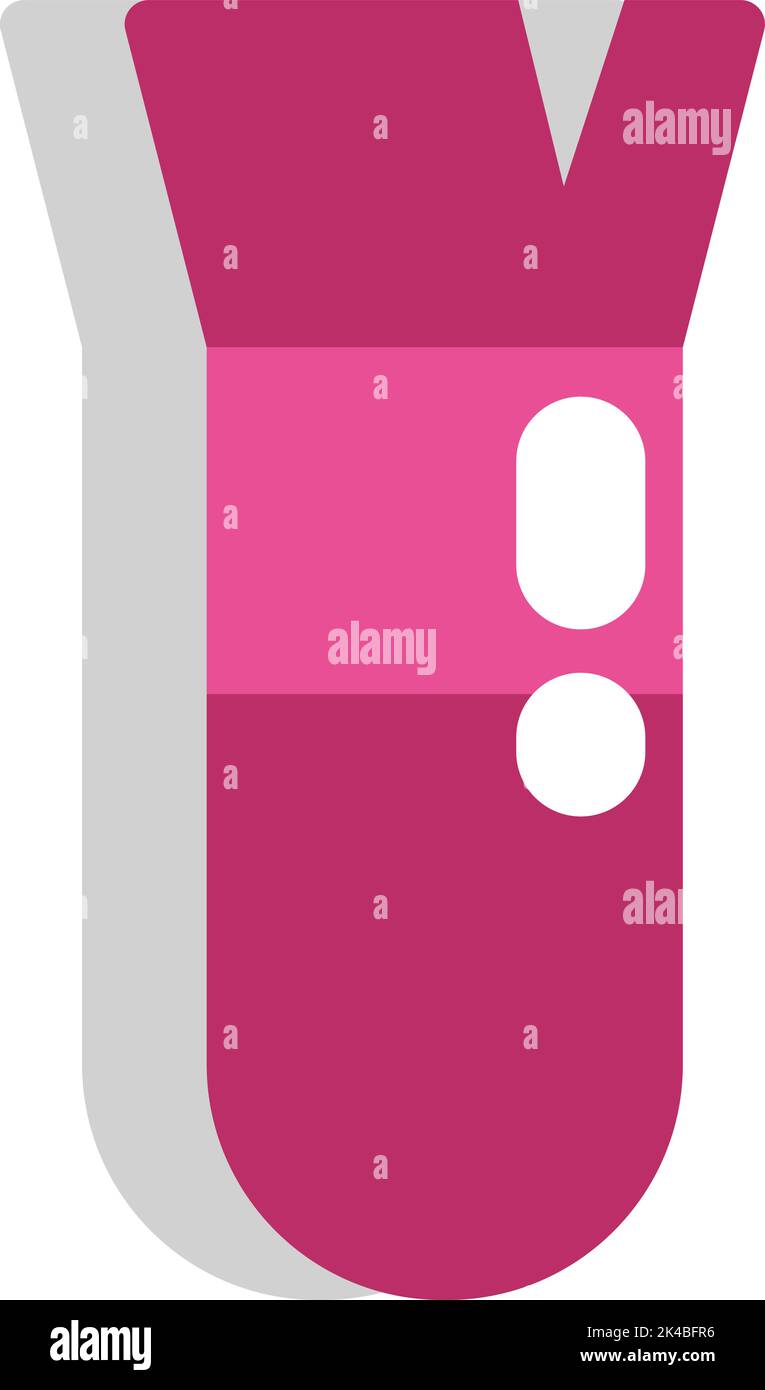 Kunstwerkzeug kleiner Pinsel, Illustration, Vektor auf weißem Hintergrund. Stock Vektor