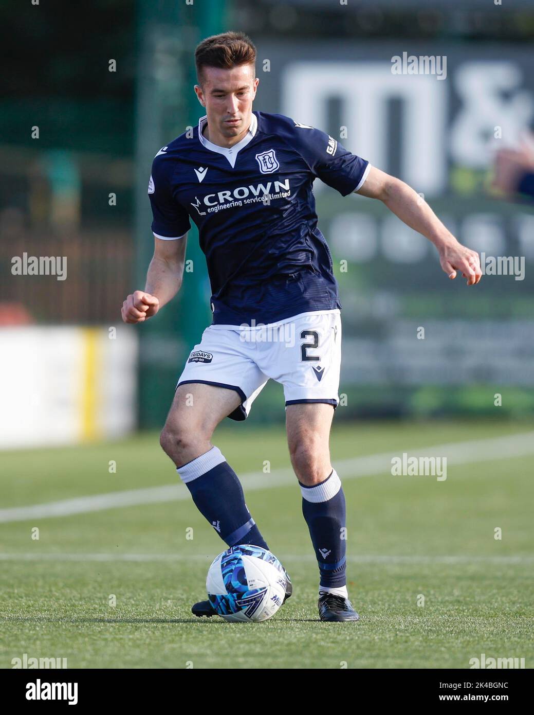 1.. Oktober 2022; New Douglas Park, Hamilton, Schottland: Schottischer Fußball, Hamilton Academical gegen Dundee; Cammy Kerr von Dundee Stockfoto