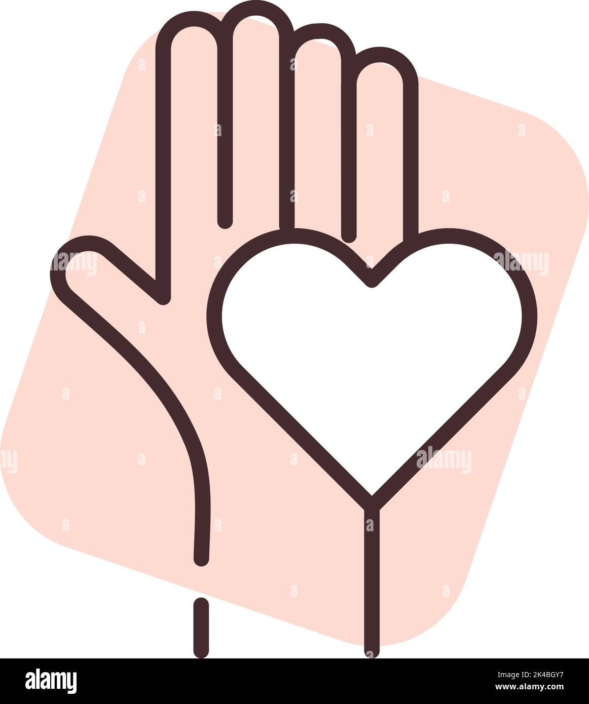 Charity und Spende Freundlichkeit, Illustration, Vektor auf weißem Hintergrund. Stock Vektor