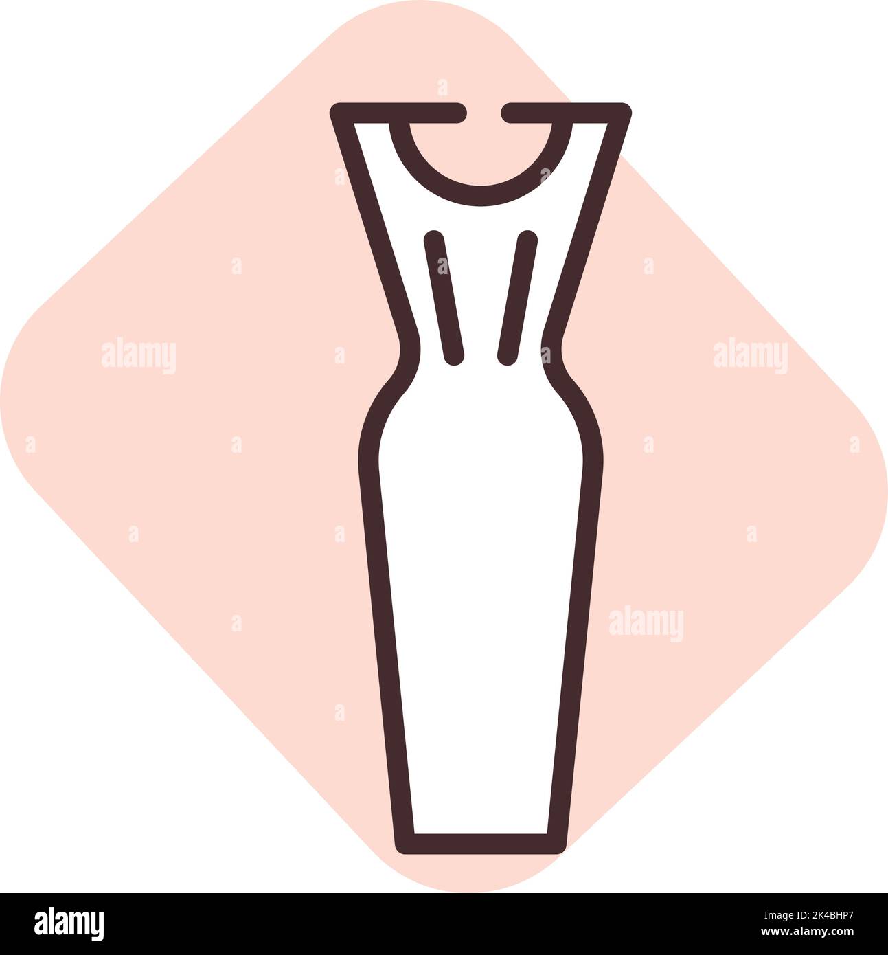 Kleidung Kleid, Illustration, Vektor auf weißem Hintergrund. Stock Vektor