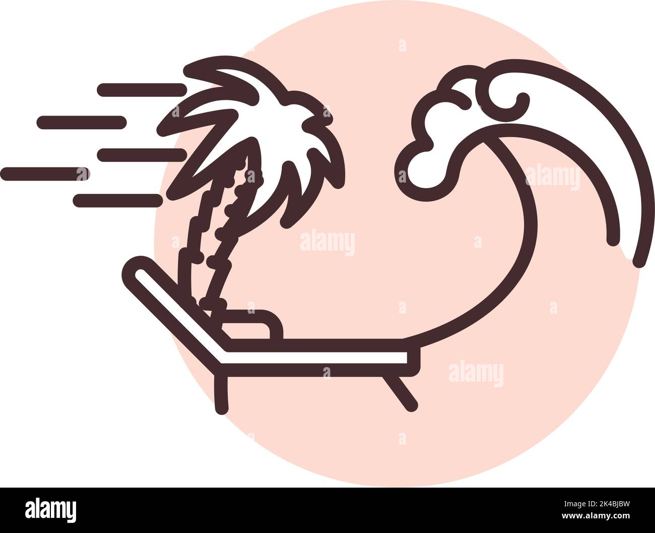 Katastrophensturm, Illustration, Vektor auf weißem Hintergrund. Stock Vektor