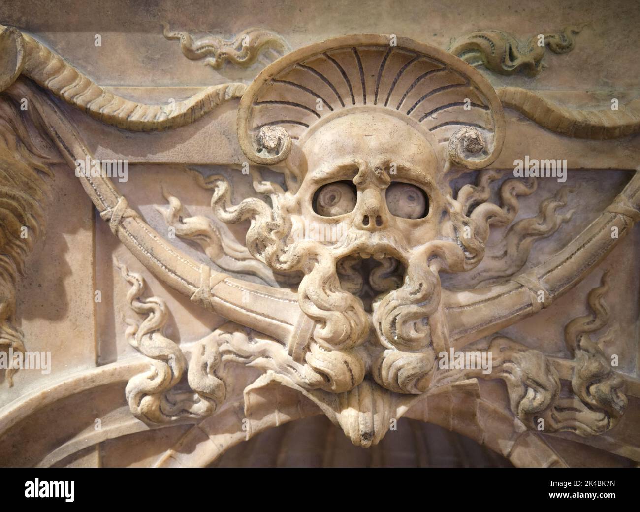 Detail aus dem ursprünglichen Fuß von Perseus und Medusa von Cellini im Bargello Museum Florenz Italien Stockfoto