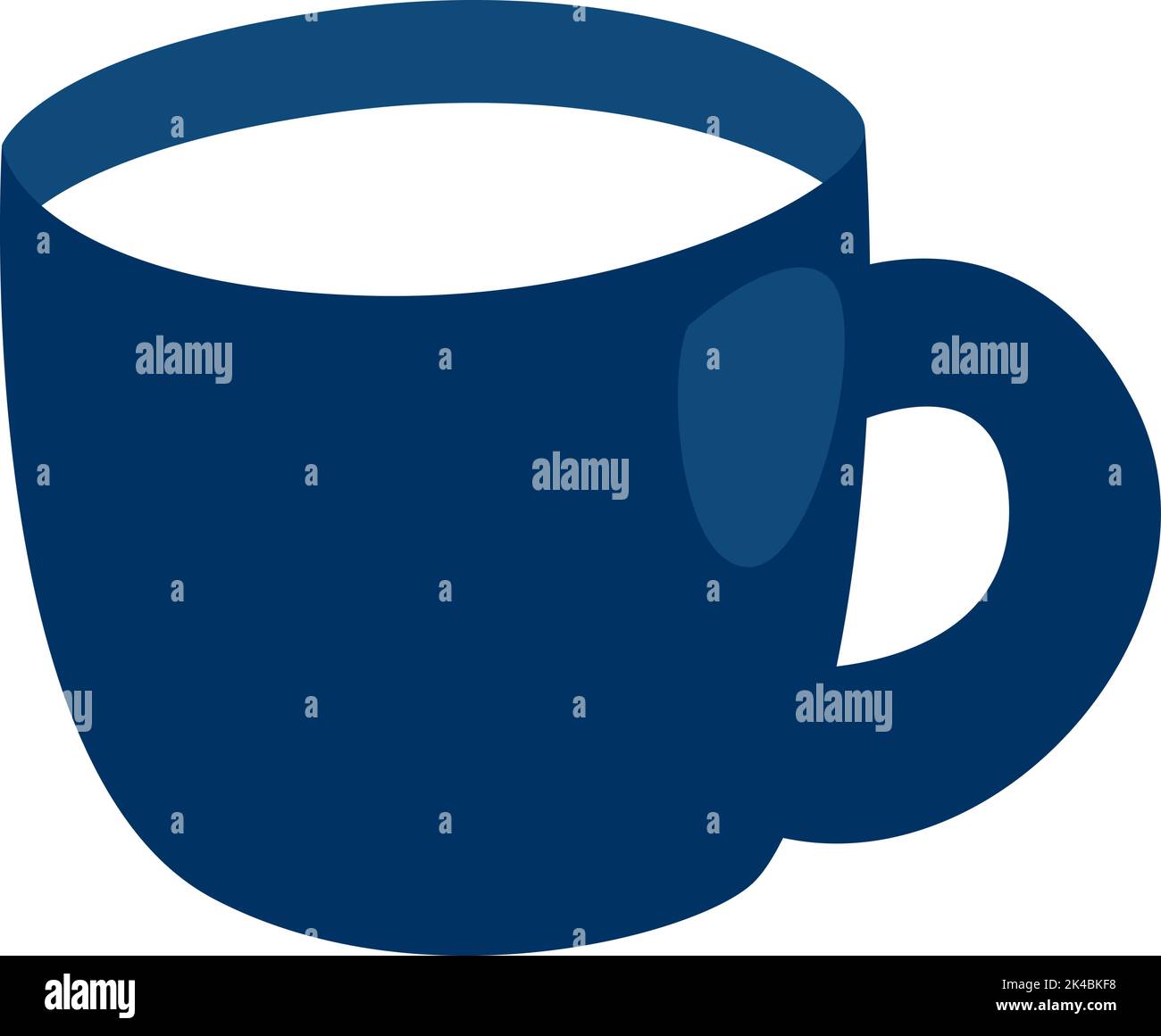 Becher mit Ackermilch, Illustration, Vektor auf weißem Hintergrund. Stock Vektor