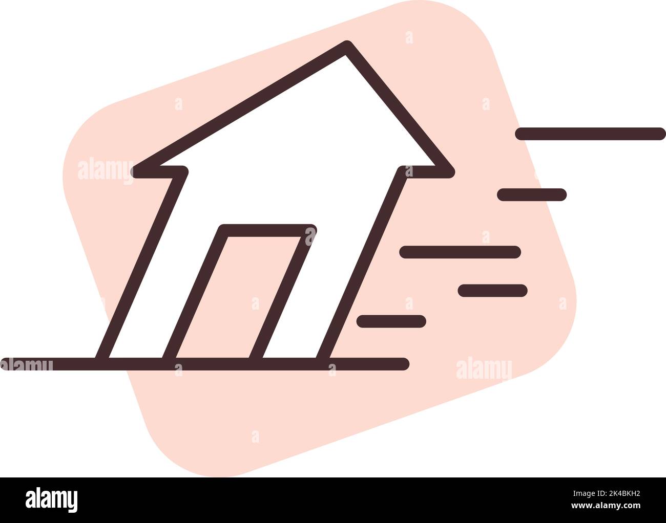Katastrophenstarker Hurrikan, Illustration, Vektor auf weißem Hintergrund. Stock Vektor