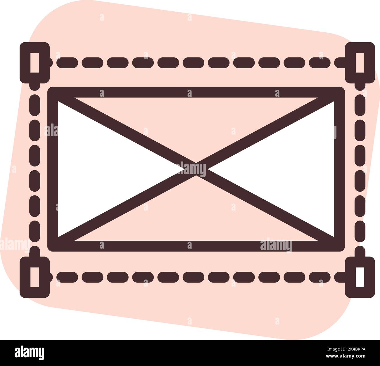 Grafikdesign Zuschneiden, Illustration, Vektor auf weißem Hintergrund. Stock Vektor