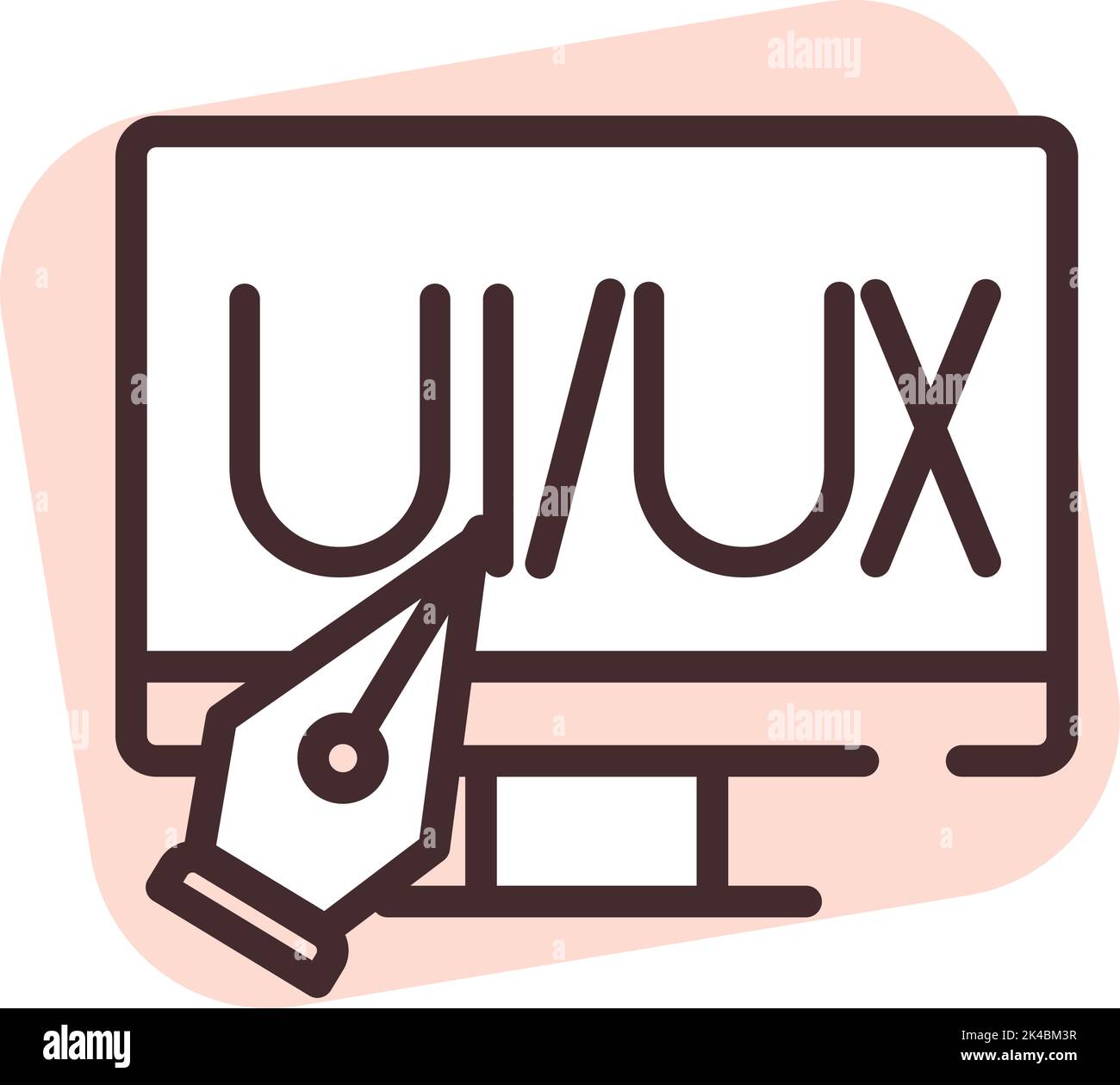 Grafikdesign UI UX, Illustration, Vektor auf weißem Hintergrund. Stock Vektor