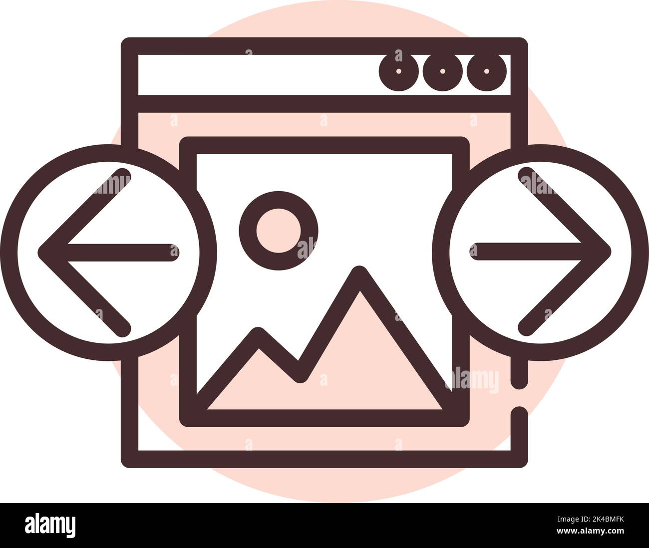 Grafik-Design-Galerie, Illustration, Vektor auf weißem Hintergrund. Stock Vektor