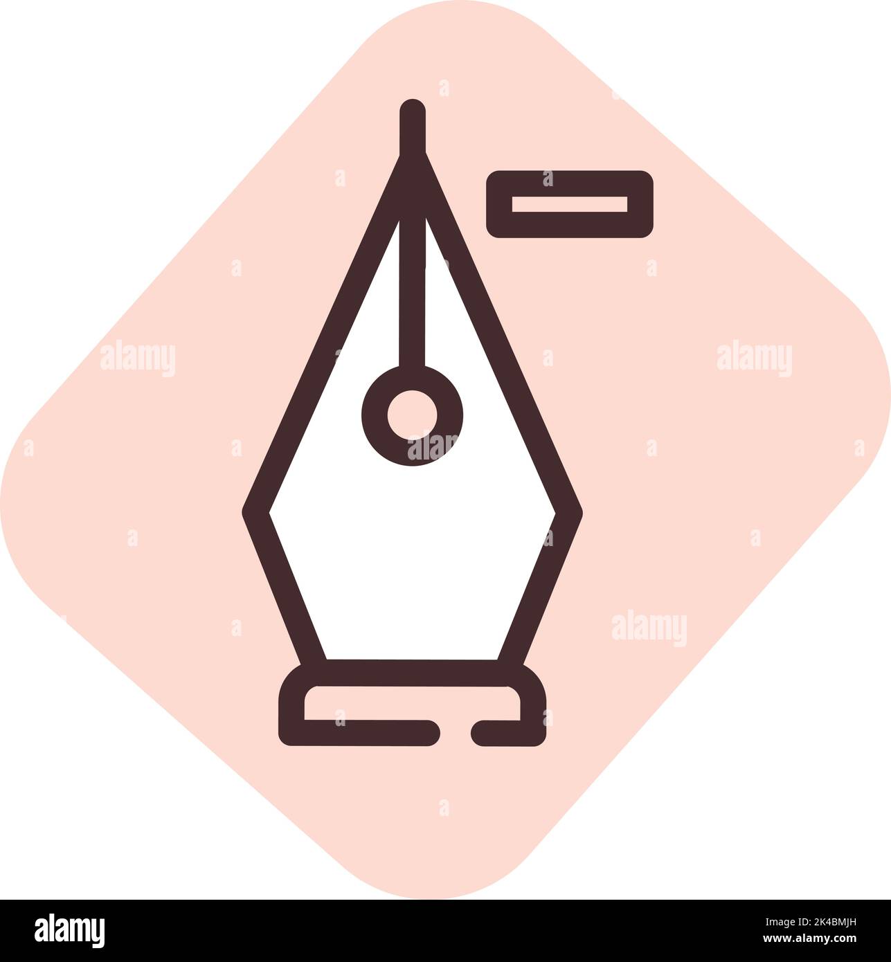 Grafikdesign dünner Stift, Illustration, Vektor auf weißem Hintergrund. Stock Vektor