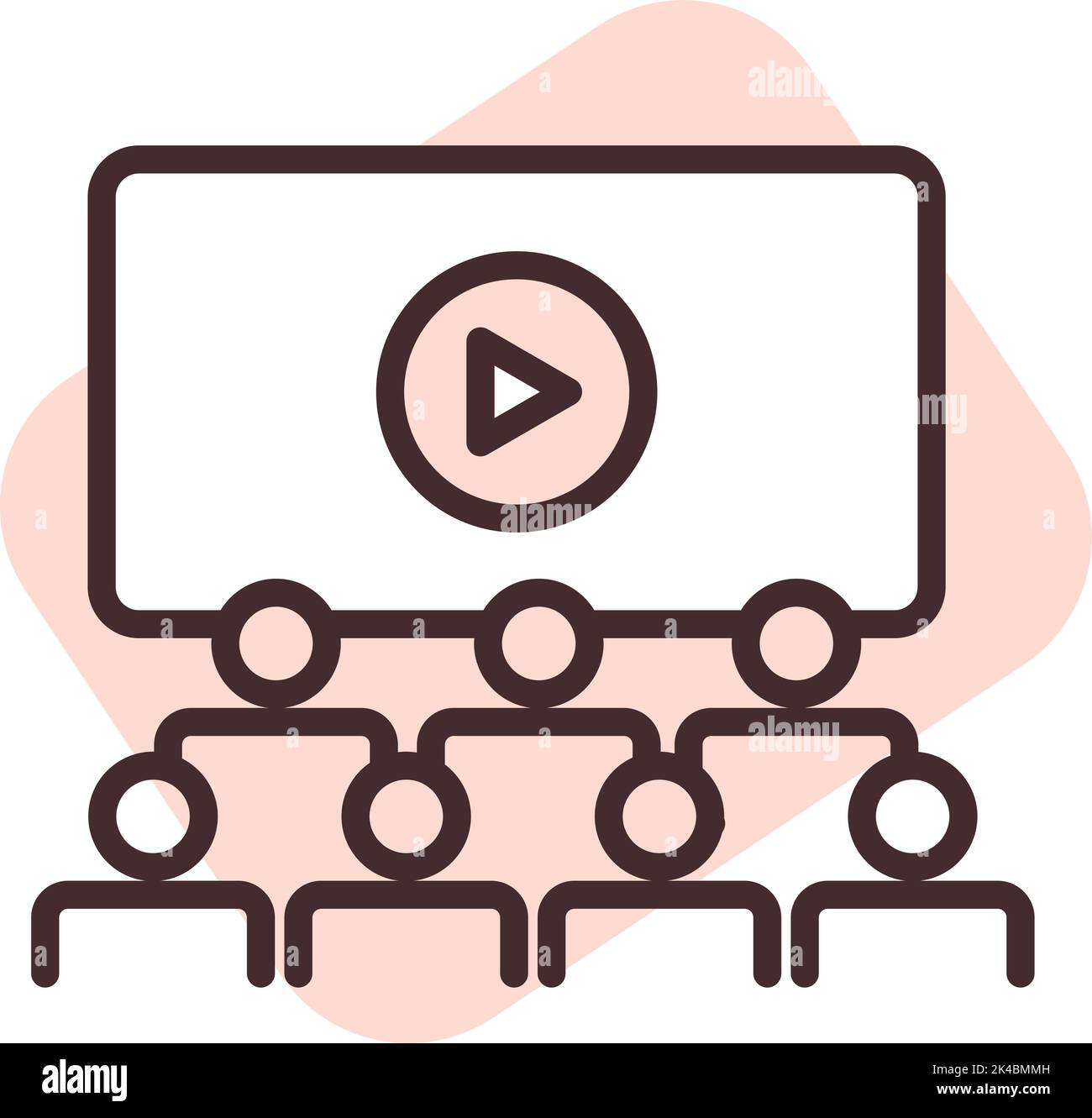 Hobby Kino, Illustration, Vektor auf weißem Hintergrund. Stock Vektor