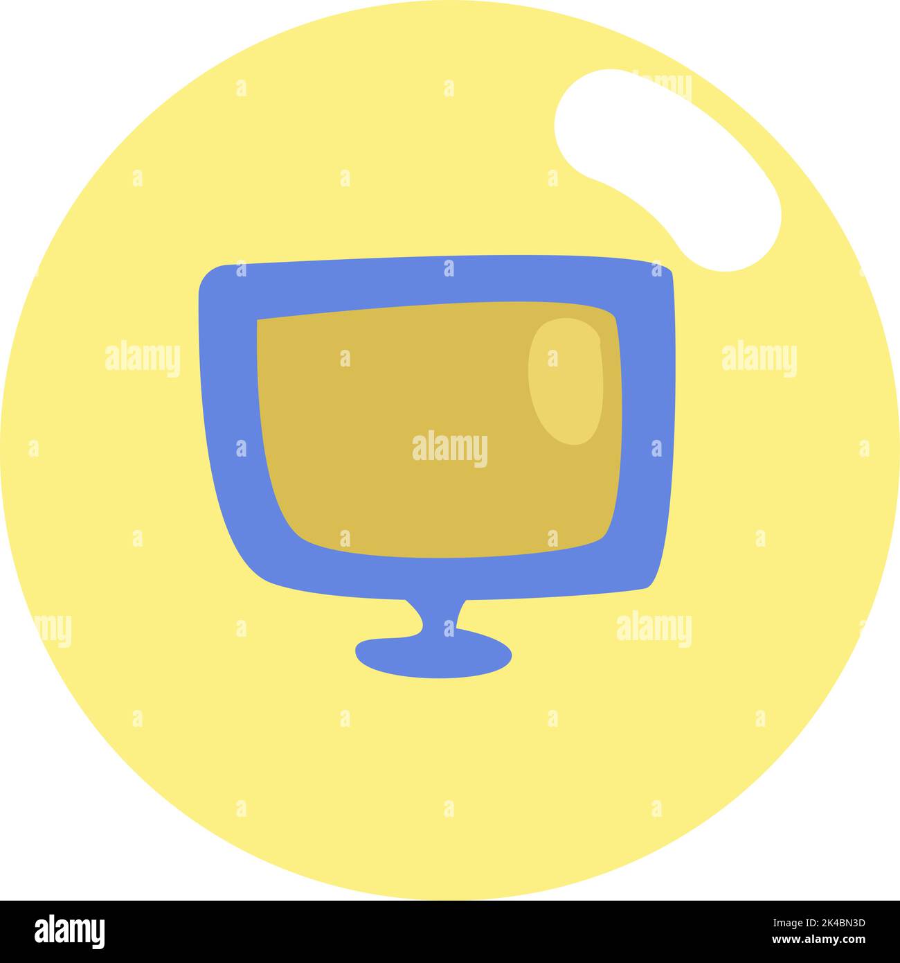 Hotel TV, Illustration, Vektor auf weißem Hintergrund. Stock Vektor