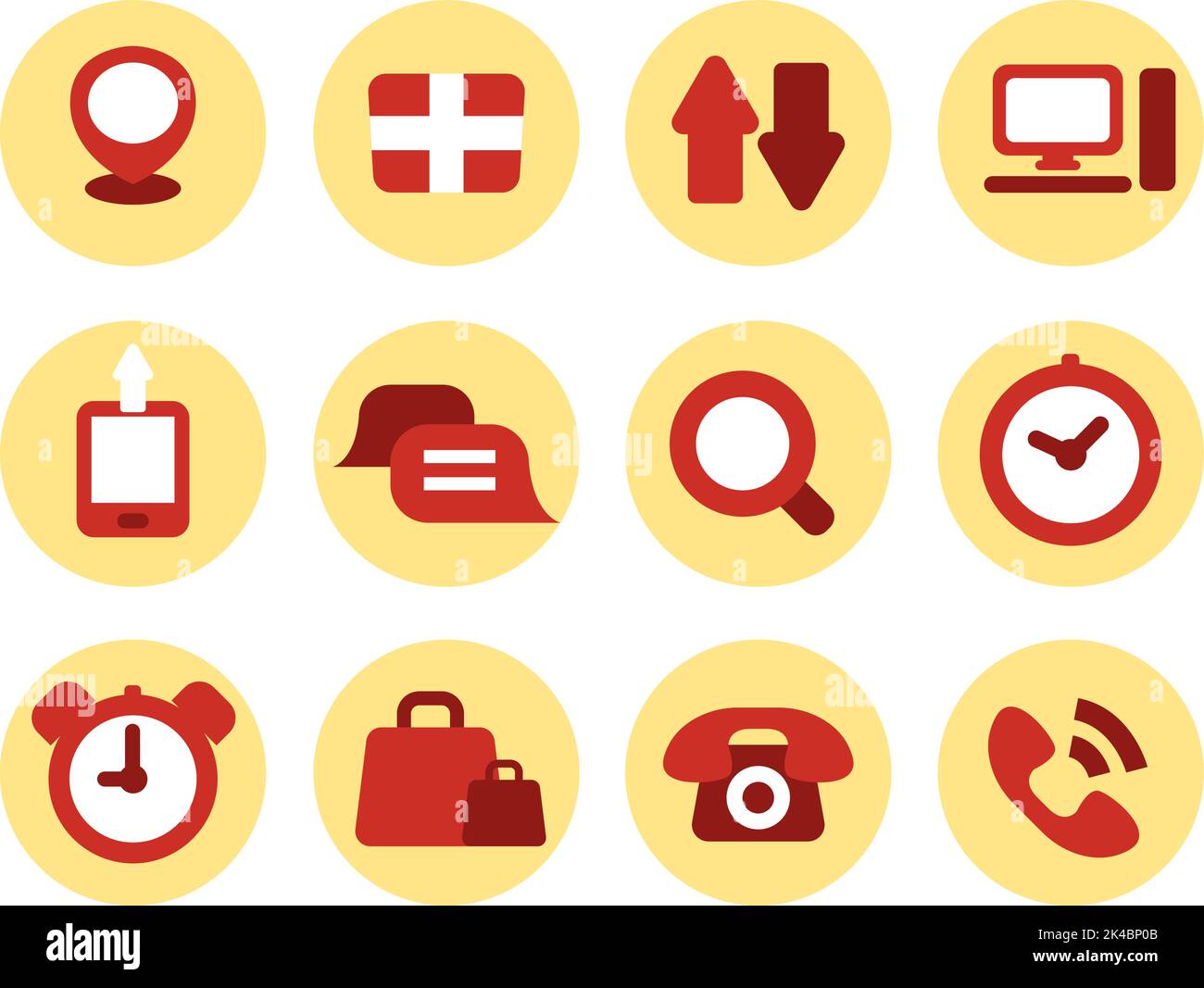 Logistikservice, Illustration, Vektor auf weißem Hintergrund. Stock Vektor