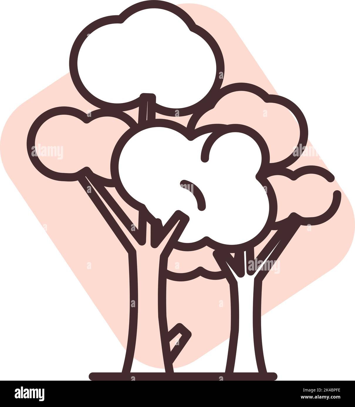 Parkbäume, Illustration, Vektor auf weißem Hintergrund. Stock Vektor Parkbäume, Illustration, Vektor auf weißem Hintergrund. Stock Vektor