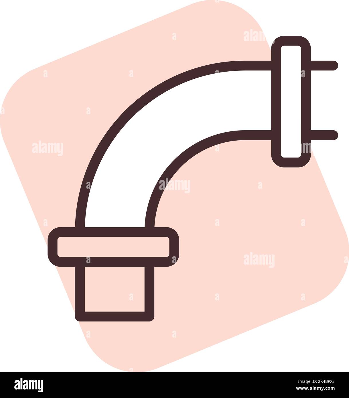 Sanitär Rohre, Illustration, Vektor auf weißem Hintergrund. Stock Vektor