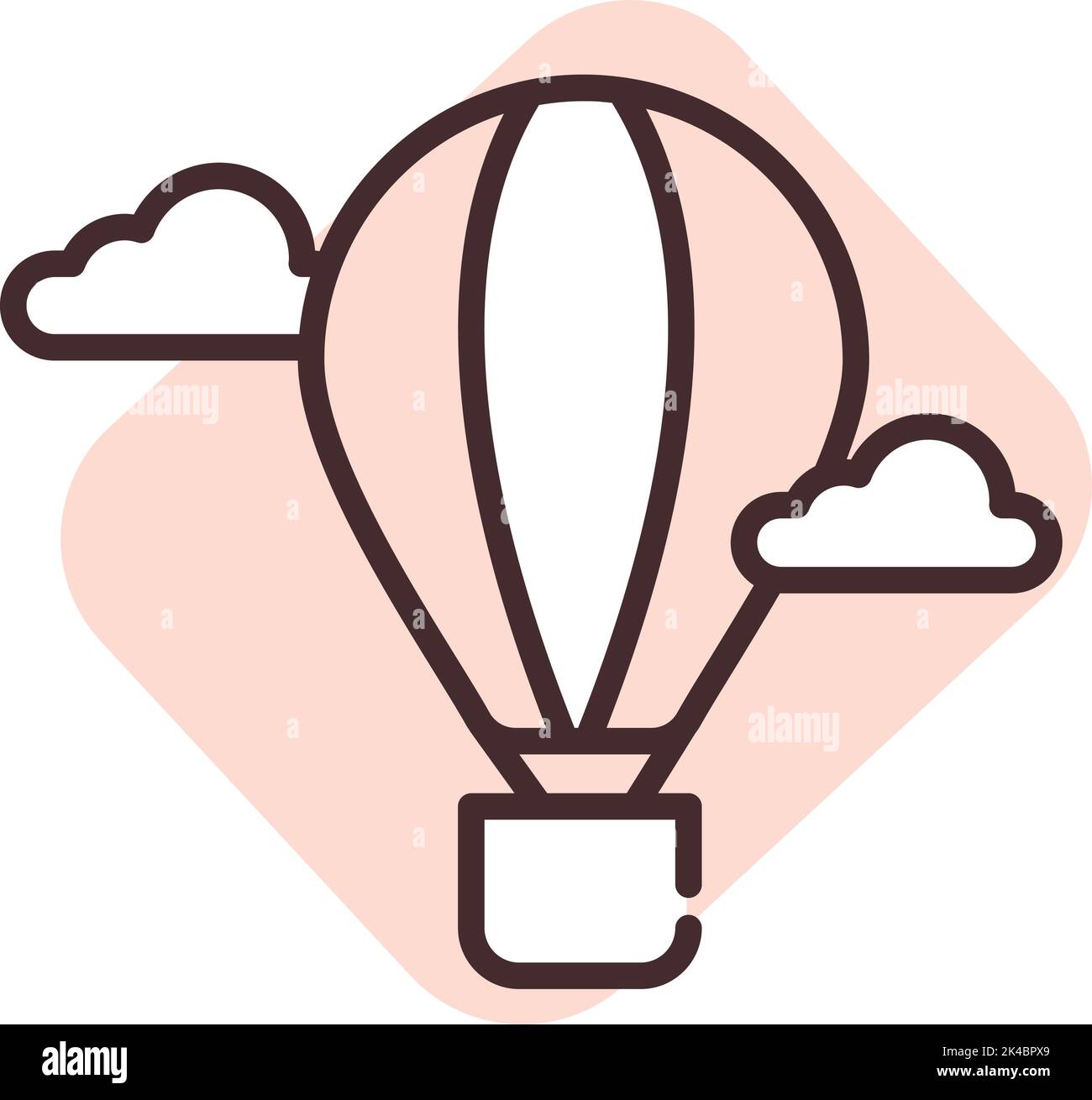 Park Air Ballon, Illustration, Vektor auf weißem Hintergrund. Stock Vektor