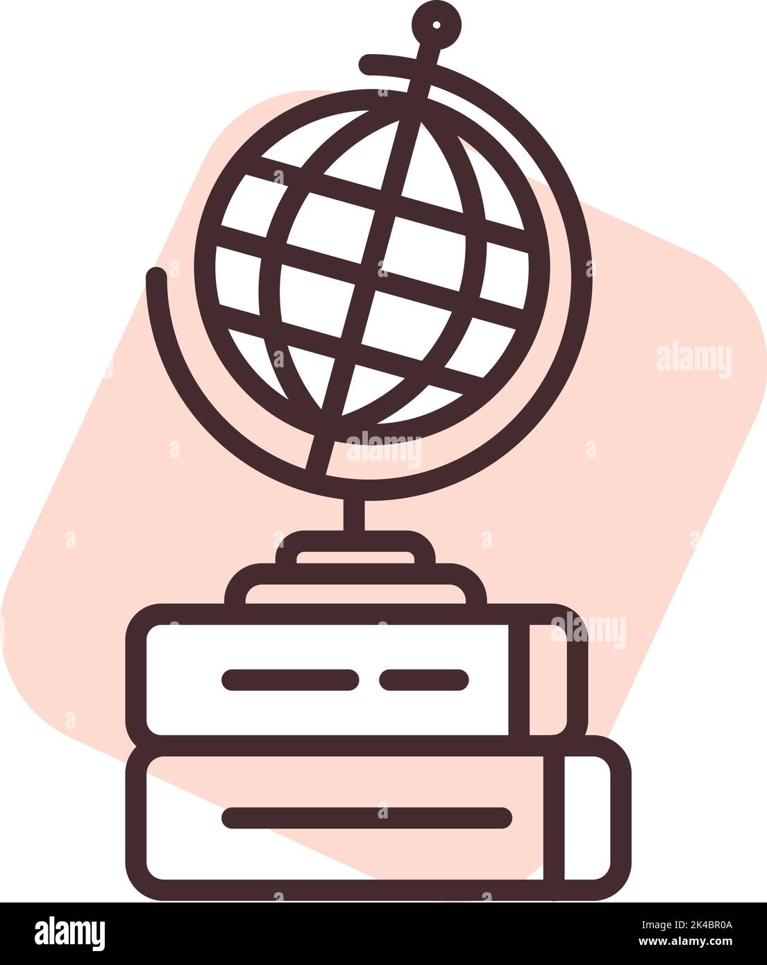 Büroglobus, Illustration, Vektor auf weißem Hintergrund. Stock Vektor