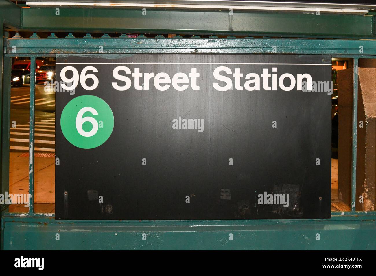 Eingang zur U-Bahn-Station 96. Street in Manhattan, New York City. Stockfoto