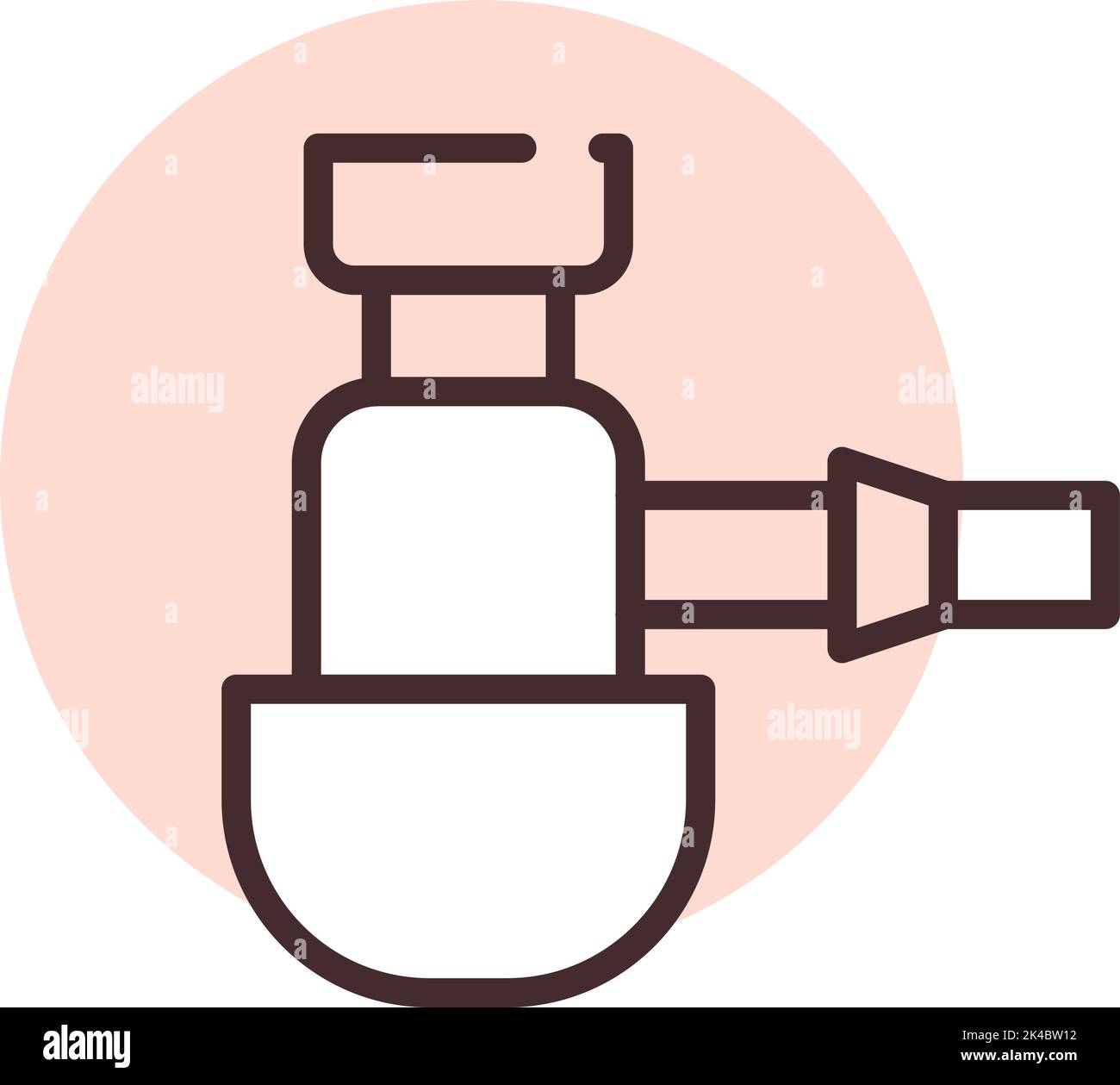 Sanitär Metallrohre, Illustration, Vektor auf weißem Hintergrund. Stock Vektor