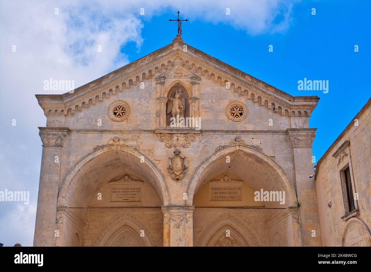 Das Heiligtum von San Michele Arcangelo in Monte Sant Angelo, Italien Stockfoto