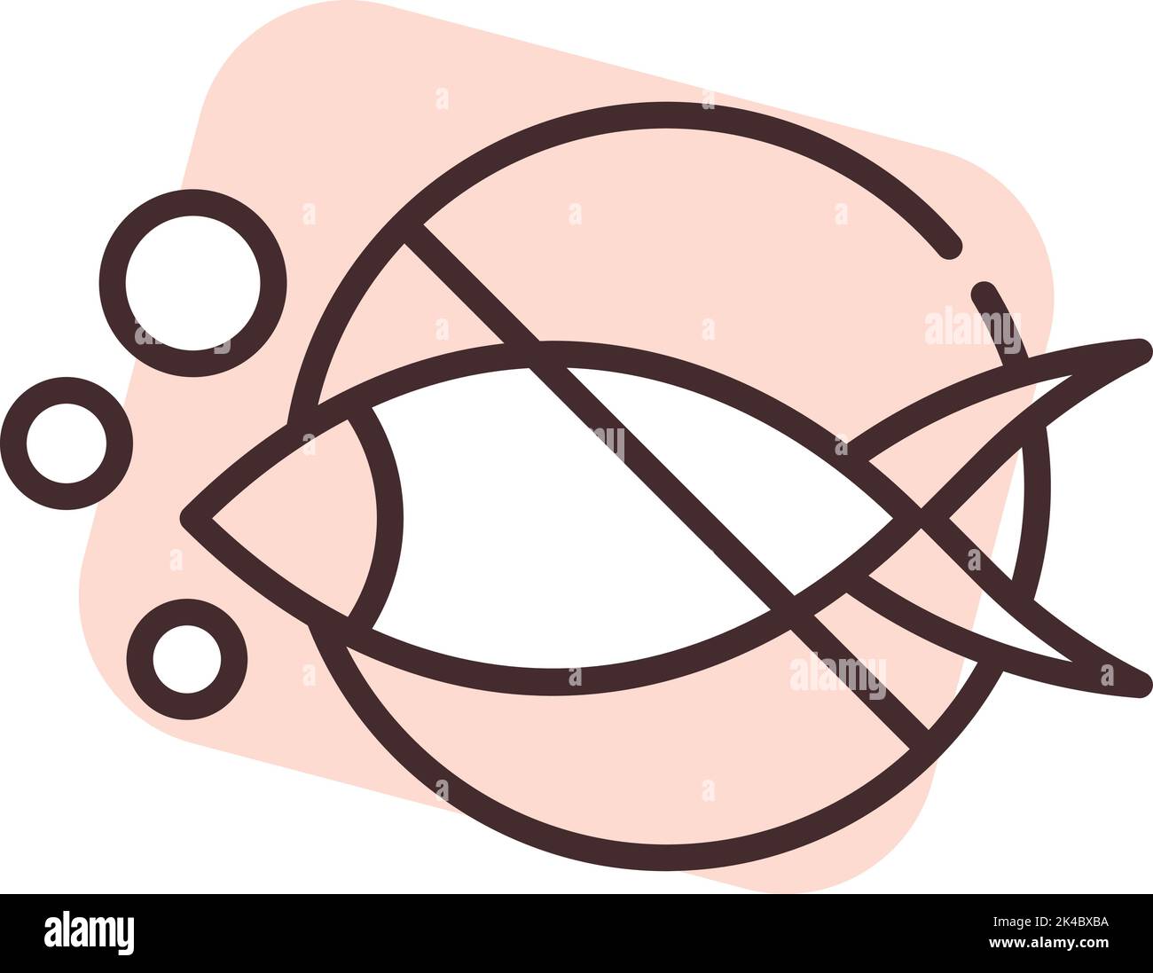 Poolfischfütterung nicht erlaubt, Illustration, Vektor auf weißem Hintergrund. Stock Vektor