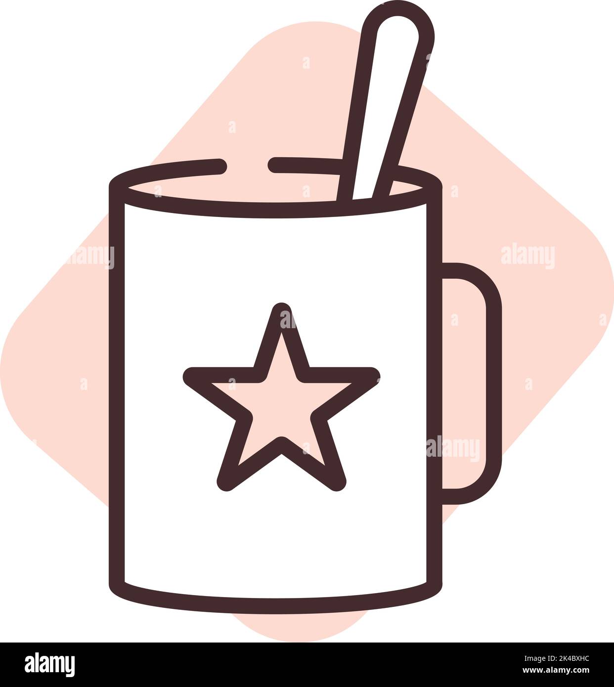 Becherdruck, Illustration, Vektor auf weißem Hintergrund. Stock Vektor