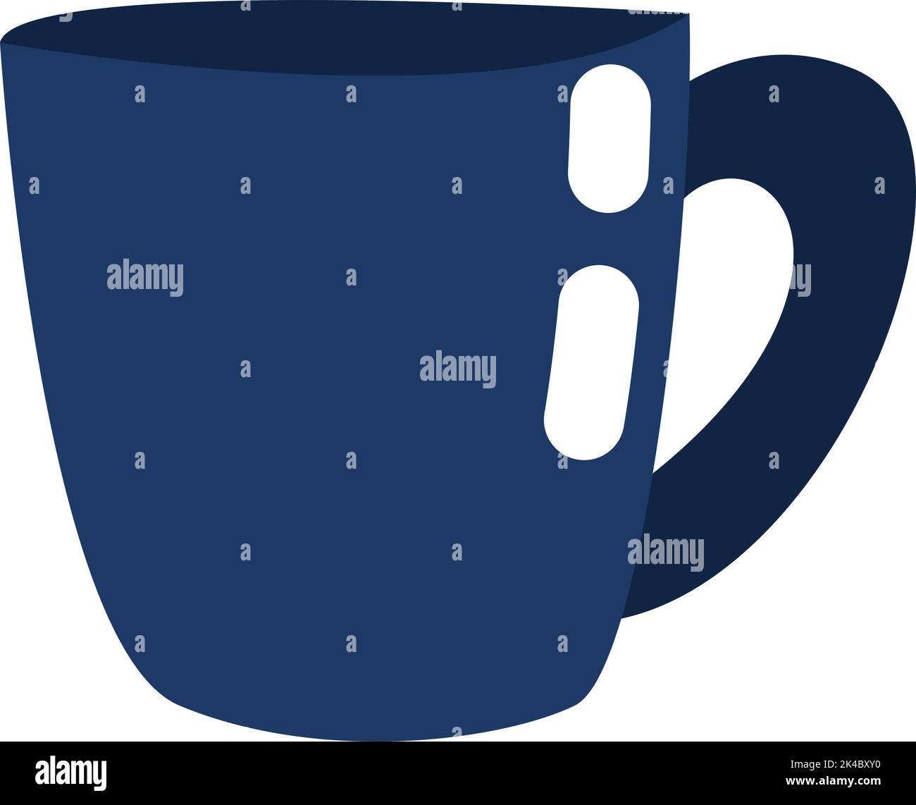 Teetasse, Illustration, Vektor auf weißem Hintergrund. Stock Vektor