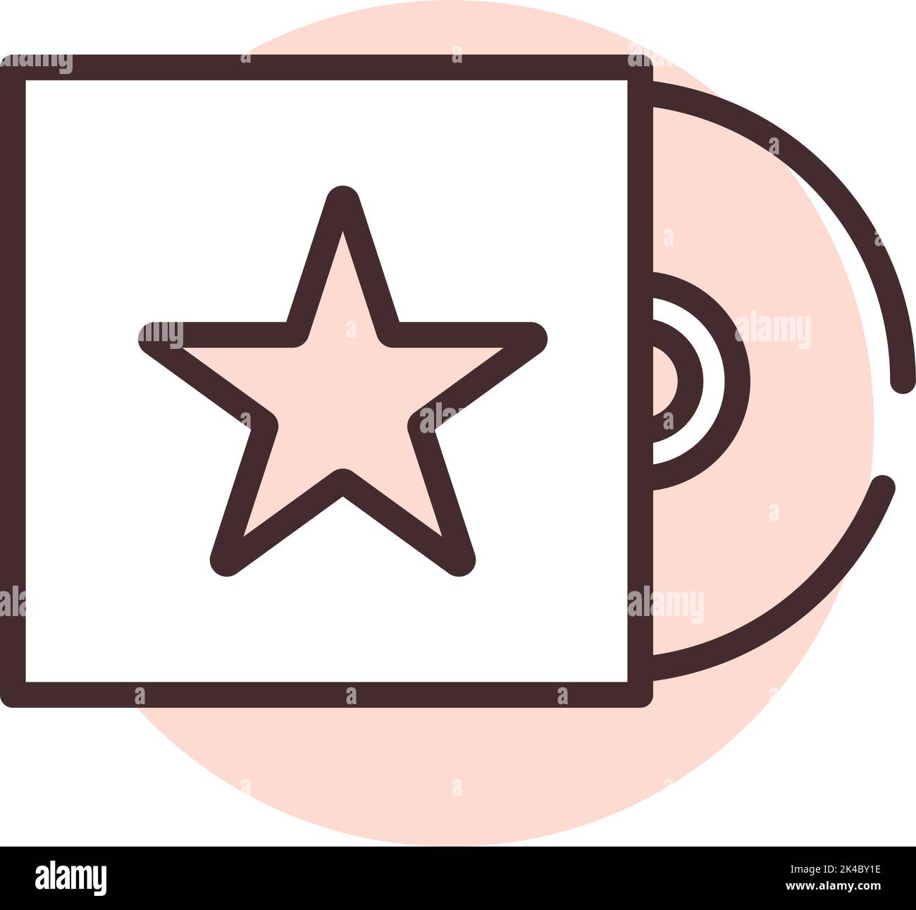 Drucken von Disc-Design, Illustration, Vektor auf weißem Hintergrund. Stock Vektor