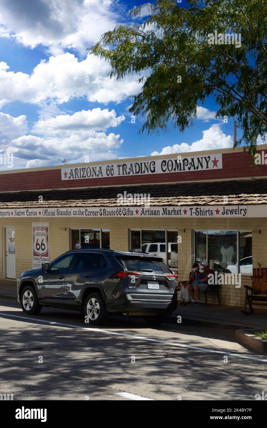 Arizona 66 Trading Company auf der Route 66 in Winslow Arizona Stockfoto
