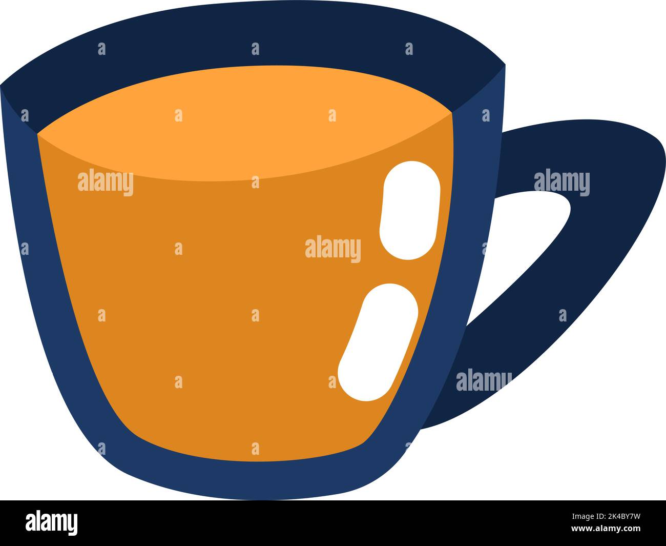 Teetasse aus Glas, Illustration, Vektor auf weißem Hintergrund. Stock Vektor