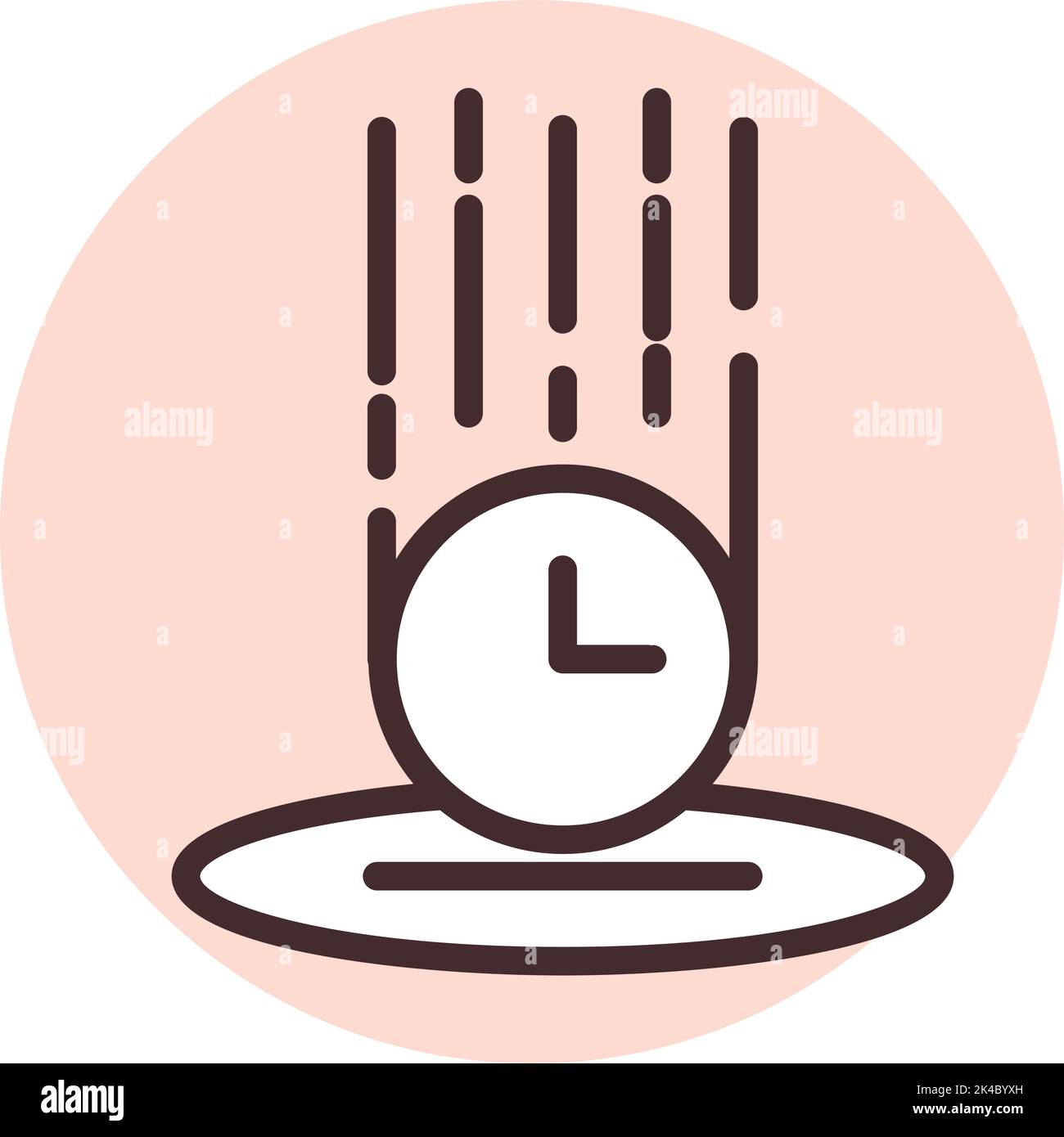 Spart Zeit, Illustration, Vektor auf weißem Hintergrund. Stock Vektor