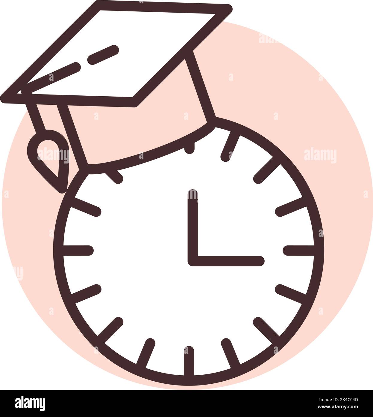 Studienzeit, Illustration, Vektor auf weißem Hintergrund. Stock Vektor