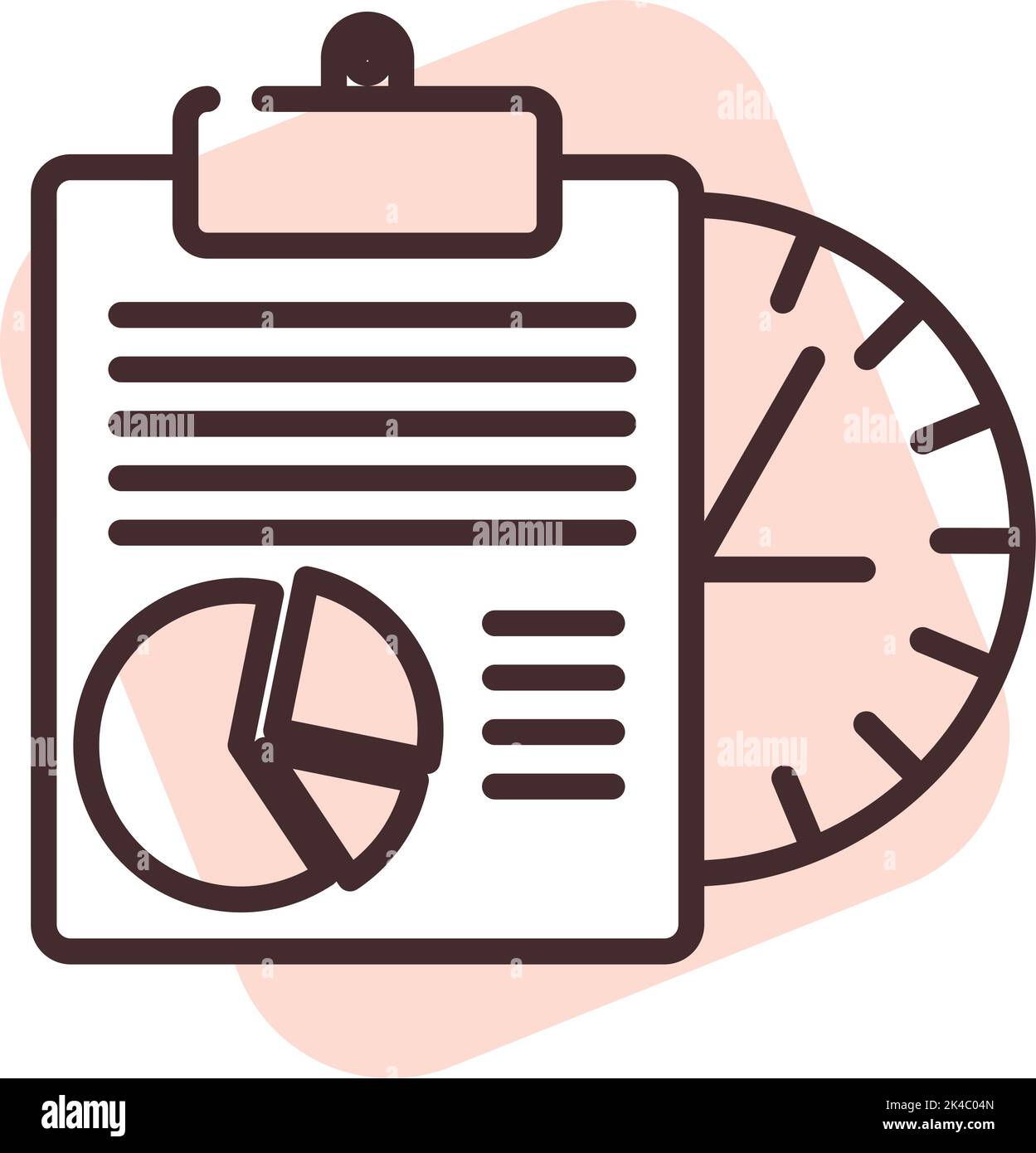 Projektarbeitszeit, Illustration, Vektor auf weißem Hintergrund. Stock Vektor